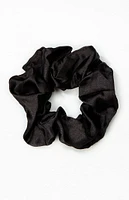 LA Hearts Black Satin Scrunchie