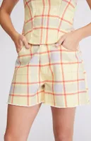 WEWOREWHAT Plaid Boyfriend Shorts