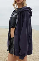 John Galt Navy Christy Full Zip Hoodie
