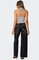 Edikted Reissa Criss Cross Halter Top