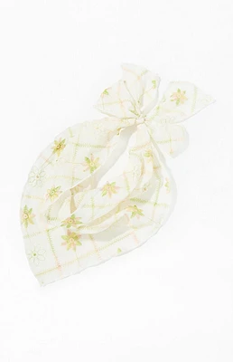 LA Hearts Flower Embroidered Headscarf
