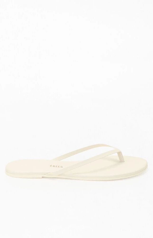 TKEES Women's Cream Solids Sandals