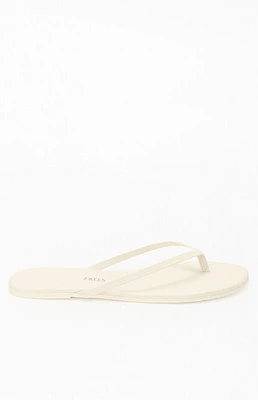 TKEES Women's Cream Solids Sandals