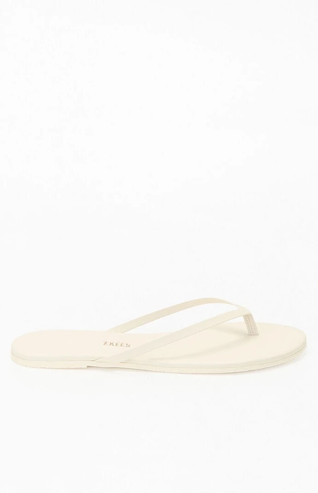 TKEES Women's Cream Solids Sandals