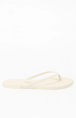 TKEES Women's Cream Solids Sandals