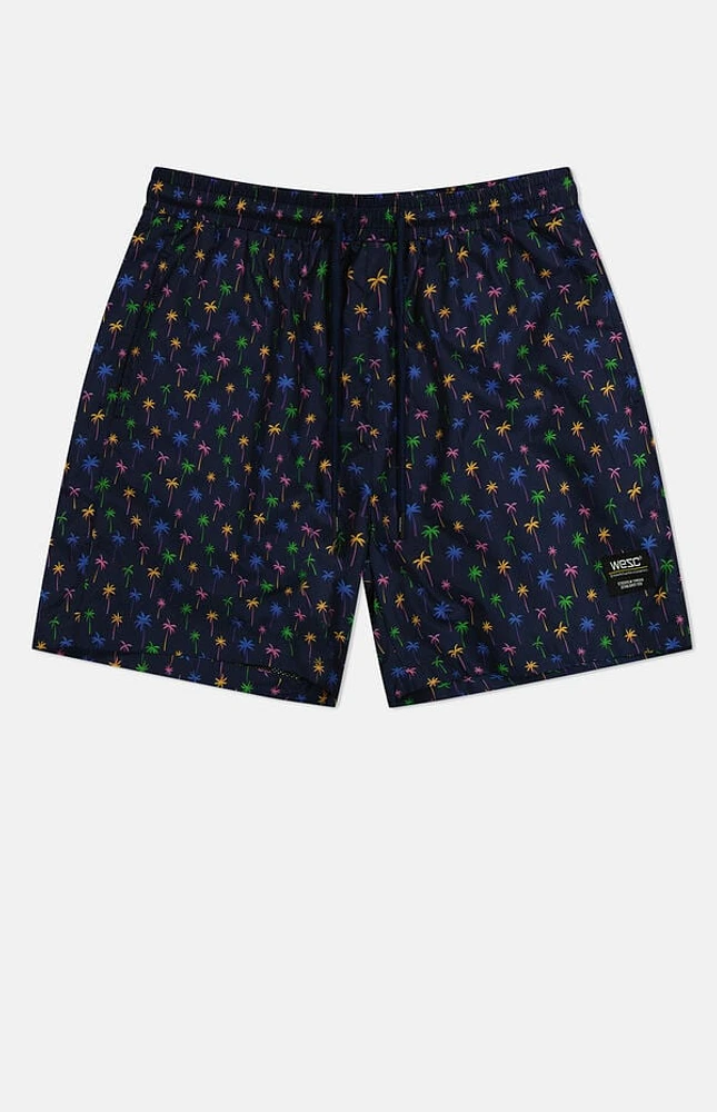 WeSC America Inc Zack Micro Palm AOP 5" Swim Trunks
