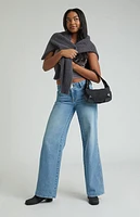 Pacsun Medium Indigo Double Button Low Rise Baggy Jeans
