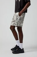 PacSun Cream Aaron Paisley Mesh Volley Shorts