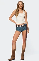 Edikted Shell Button Scoop Tank Top