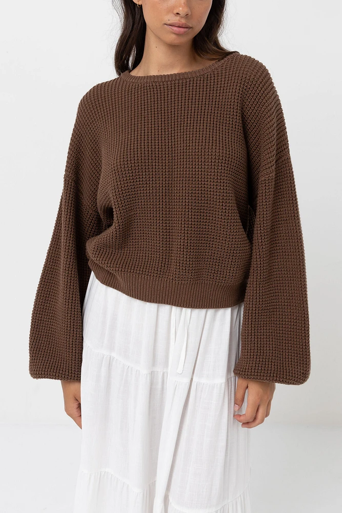 Rhythm Chocolate Classic Knit Sweater