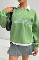 Princess Polly Green Crew Neck Sweatshirt