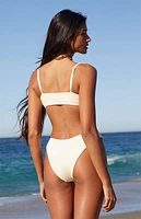 Pacsun Yellow Nancy Velvet Tank Bikini Top