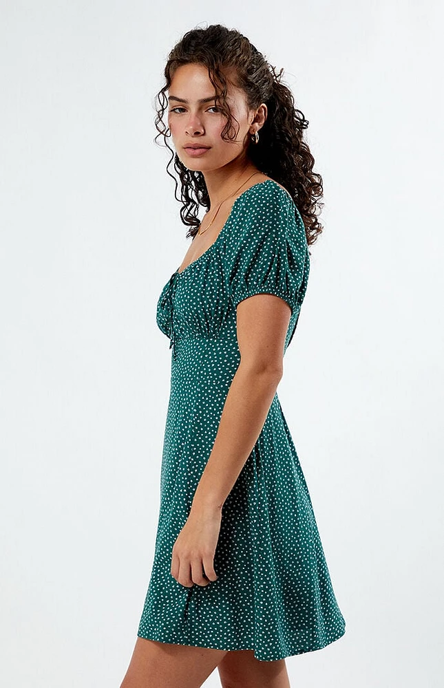 LA Hearts Tie Front Mini Dress