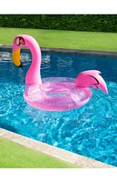 PoolCandy Inflatable 42" Jumbo Glitter Flamingo Pool Tube