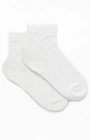 John Galt White & Pink Heart Socks