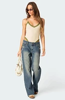 Edikted Doll House Low Rise Washed Jeans