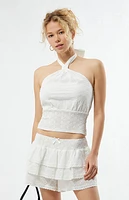 Your Favorite Amelia Eyelet Halter Top