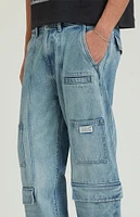 PacSun Light Indigo Baggy Carpenter Cargo Jeans