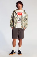 Pacsun Charcoal Fleece Volley Shorts