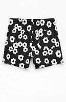 Pacsun Bloches Black Searsucker 4.5'' Swim Trunks