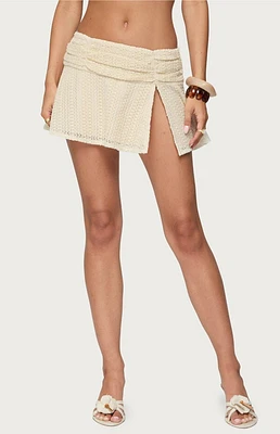 Edikted Anja Textured Ruched Mini Skirt