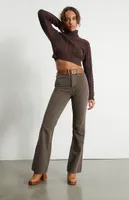 PacSun Brown High Waisted Bootcut Jeans