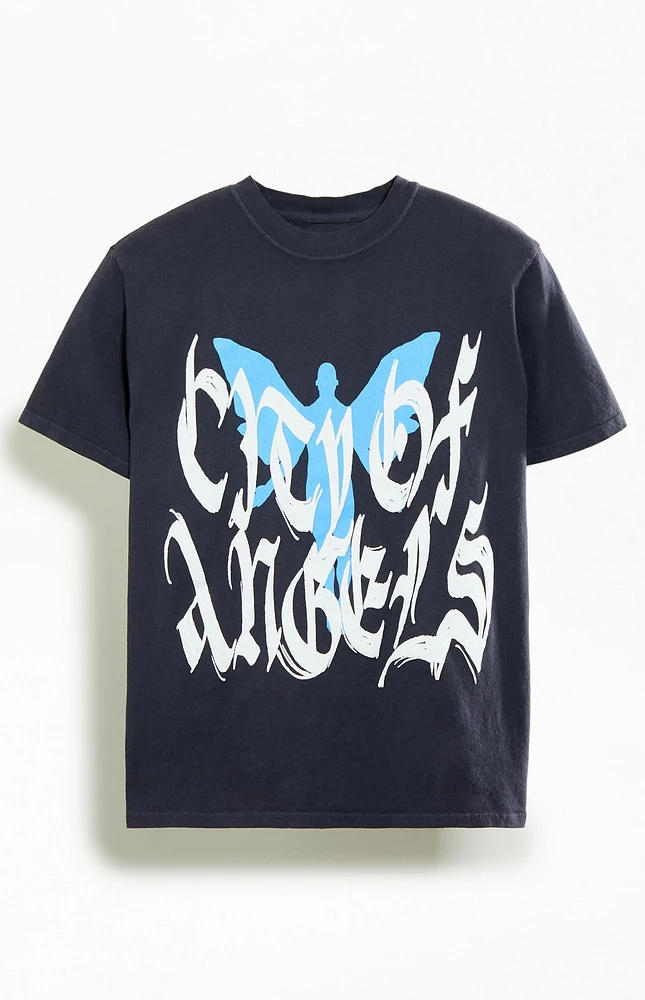 PacSun City Of Angel Wings Boxy Cropped T-Shirt