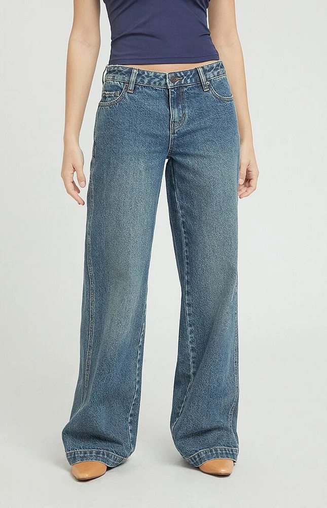 PacSun Casey Low Rise Baggy Jeans Dark Indigo Tint