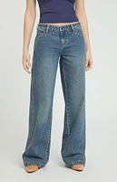 PacSun Casey Low Rise Baggy Jeans Dark Indigo Tint