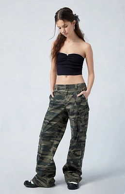 Camouflage Lightweight Low Rise Baggy Pants