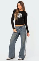 Edikted Disco Girl Long Sleeve T-Shirt