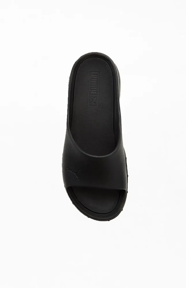Women's Black Mayze Stack Injex Slide Sandals