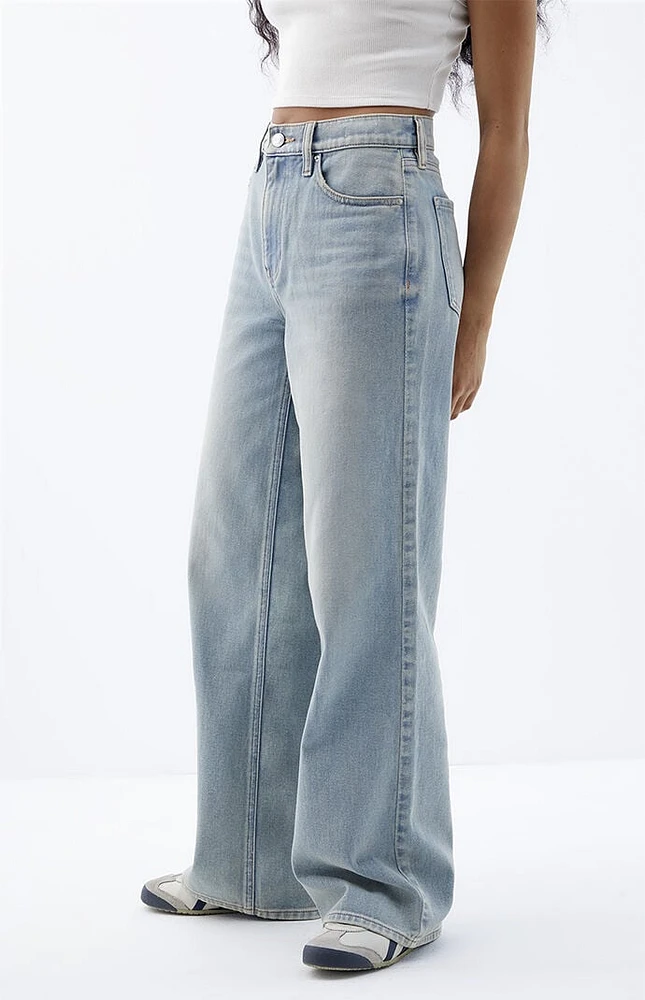 PacSun Cali Light Indigo Tint Baggy Boyfriend Jeans