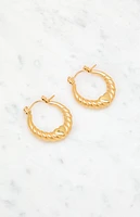 LA Hearts 14K Gold Plated Heart Earrings