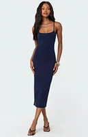 Edikted Air Back Slitted Midi Dress