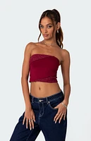 Edikted Lace Patchwork Tube Top