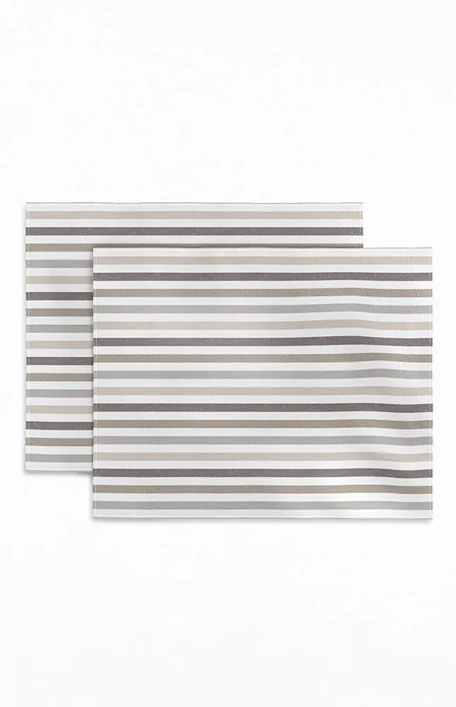 Pack Beige Striped Placemats
