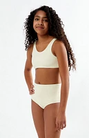 PacSun Kids Vanilla Tank & High Waisted Bikini Set