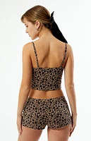 Playboy By PacSun Leopard Surplice Tank Top