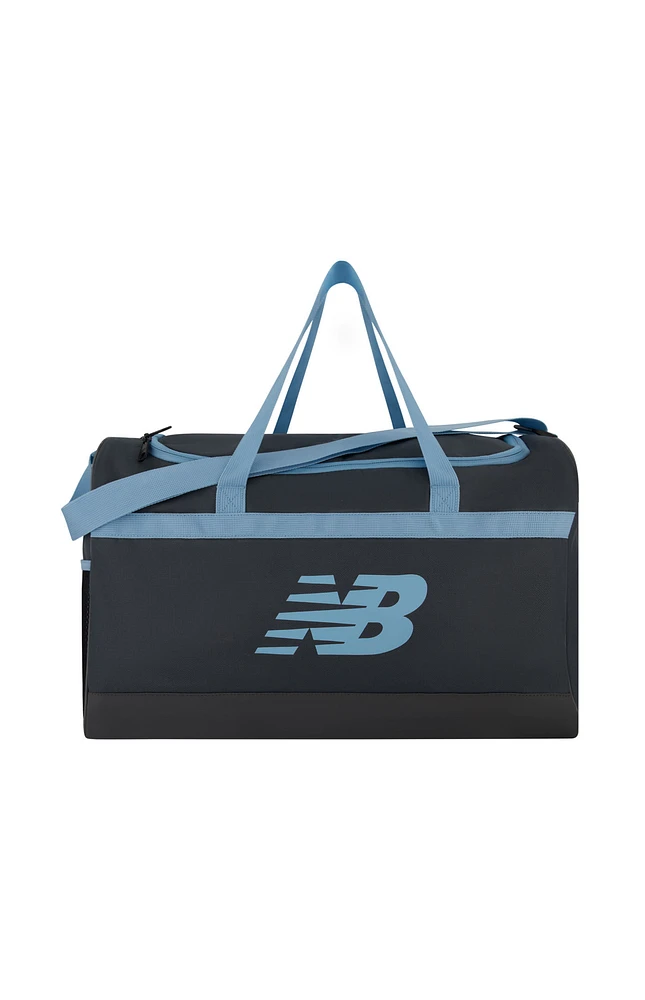 New Balance Gray & Blue Small Team Duffel Bag