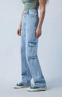 PacSun Light Indigo '90s Boyfriend Cargo Jeans