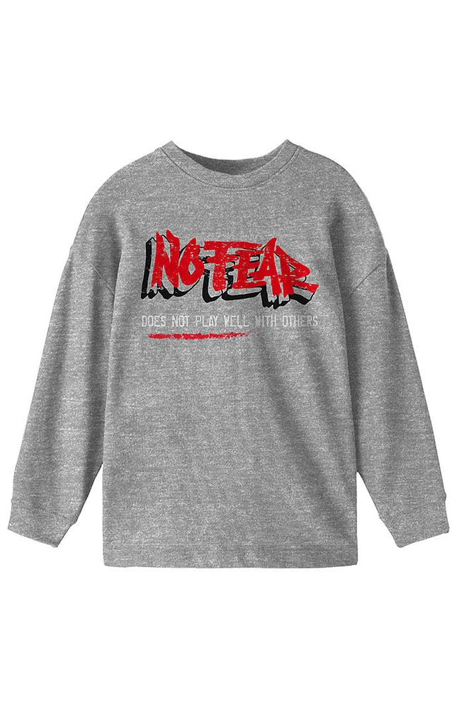 Kids No Fear Logo Crew Neck Sweatshirt