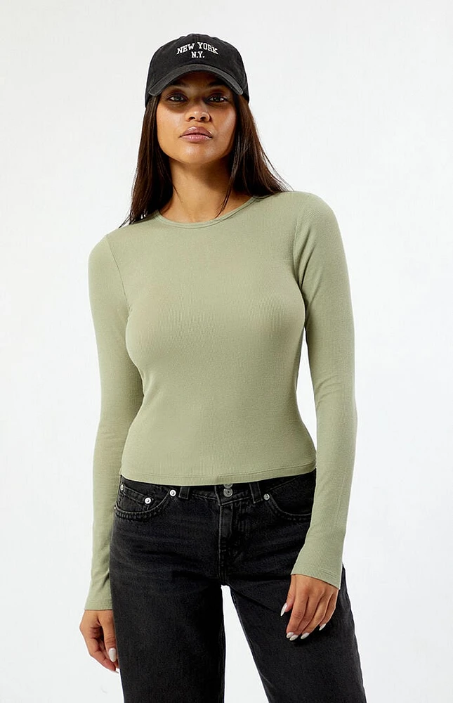 PS Basics by Pacsun Queen Long Sleeve Cropped T-Shirt