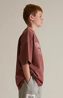 Fear of God Essentials Kids Crimson Heavy T-Shirt