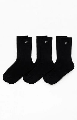 Pacsun 3 Pack Embroidered Basic Crew Socks