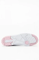 New Balance White & Pink 550 Sneakers