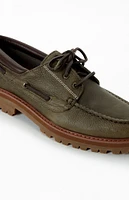 Olive 3-Eye Classic Handsewn Lug Boat Shoes