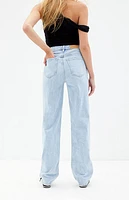 Pacsun Light Indigo V-Dip '90s Boyfriend Jeans