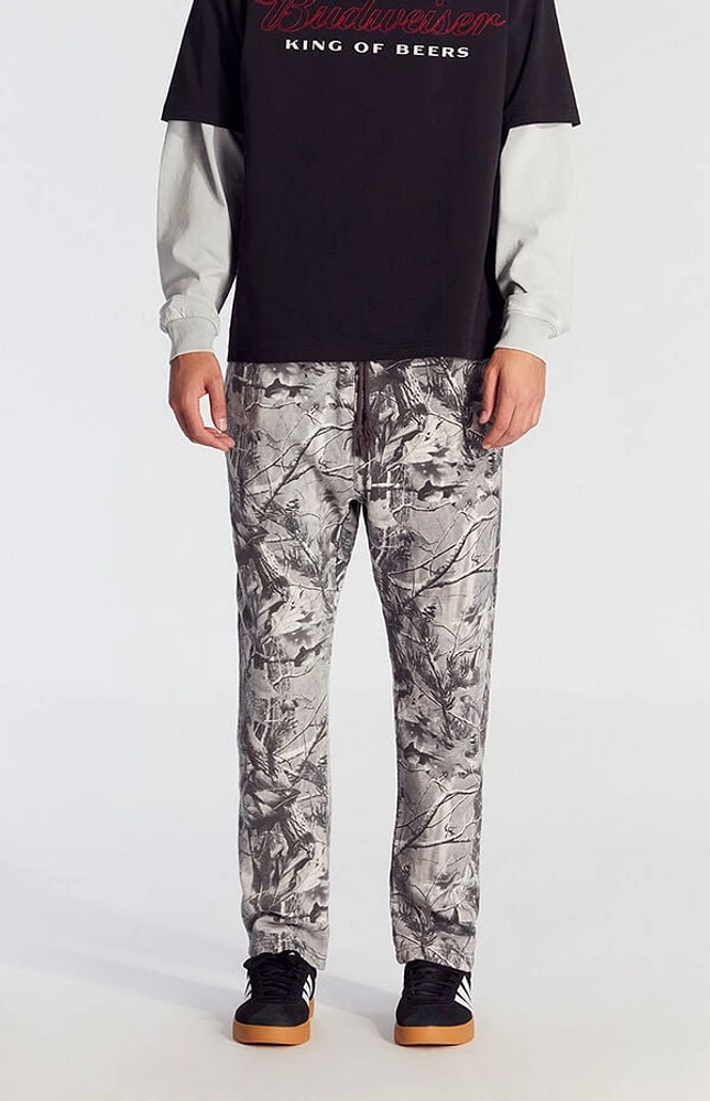 Pacsun Gray Camo Straight Leg Sweatpants