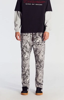 Pacsun Gray Camo Straight Leg Sweatpants